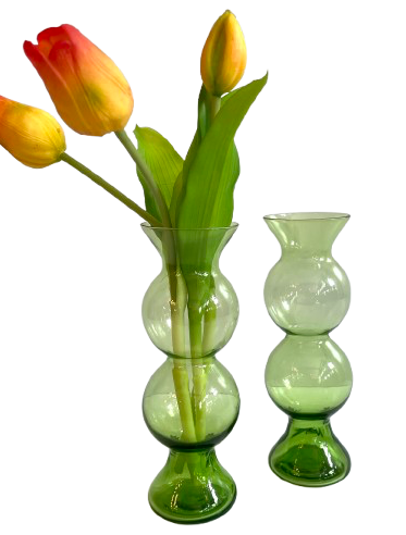 Glazen Bollen Groen Vaas