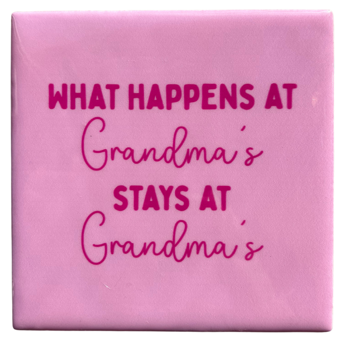‘What Happens At Grandma’s’ Tegeltje - Daan Kromhout