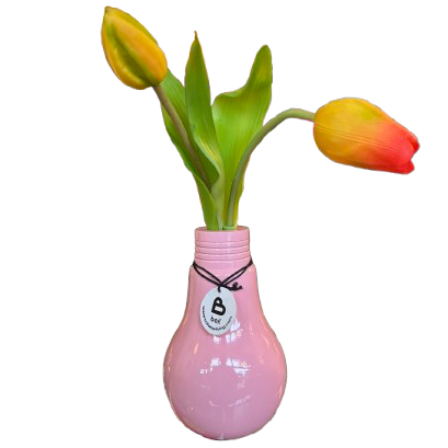 Lamp Vaas/Kandelaar Licht Roze - Boi!