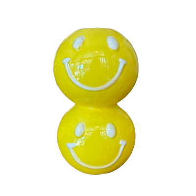 Smiley Kandelaar Dubbel Geel/Wit - Daan Kromhout
