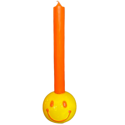 Smiley Kandelaar Enkel Geel/Oranje - Daan Kromhout
