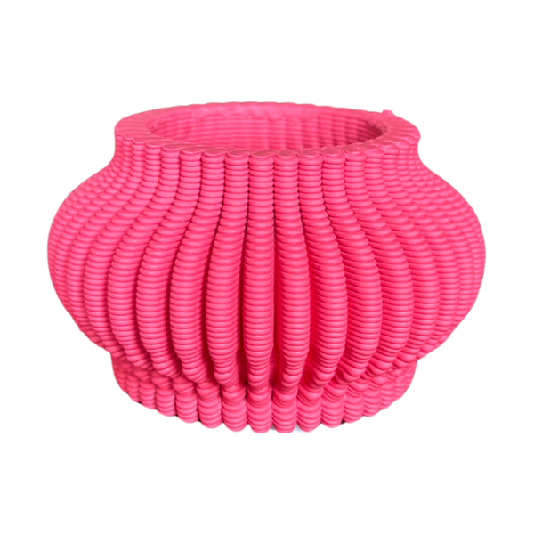 Theelichthouder Ribbel Roze