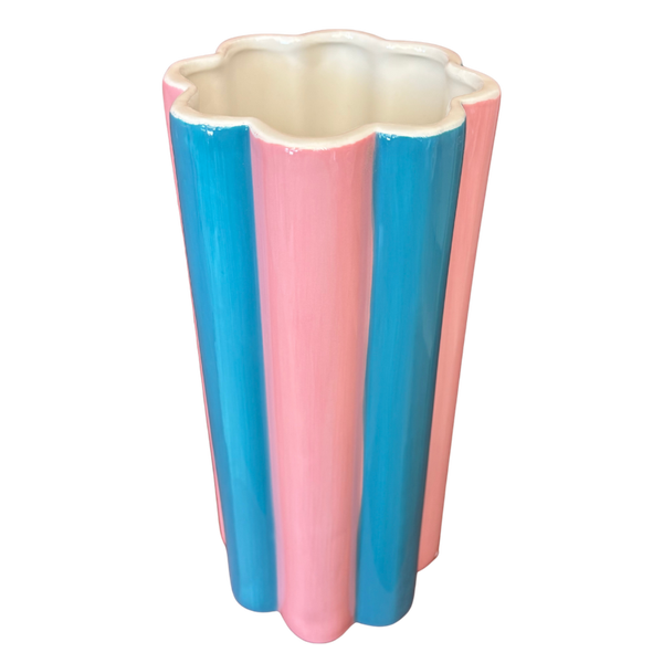 Vaas Bloem Roze/Blauw - Que Rico