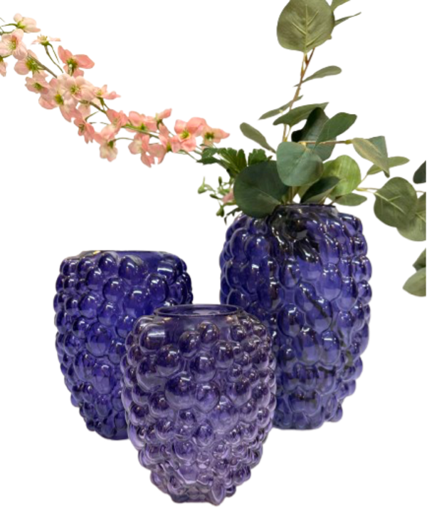 Paarse Glazen Framboos Vaas