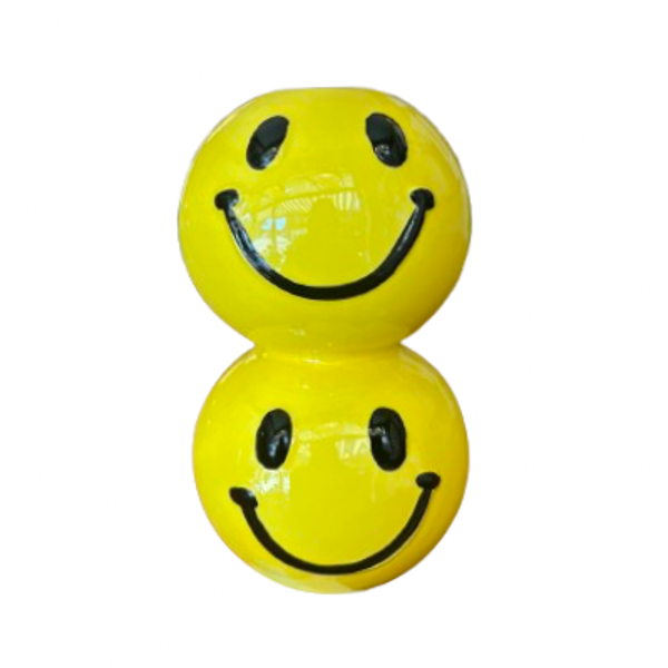 Smiley Kandelaar Dubbel Geel/Zwart - Daan Kromhout