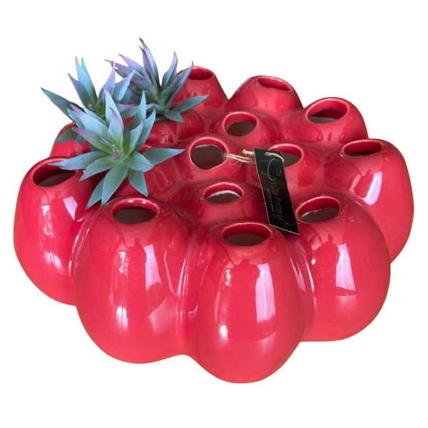 Bloemen Vaas Rood - Villa Pottery