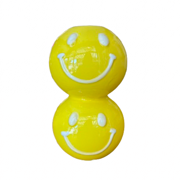 Smiley Kandelaar Dubbel Geel/Wit - Daan Kromhout