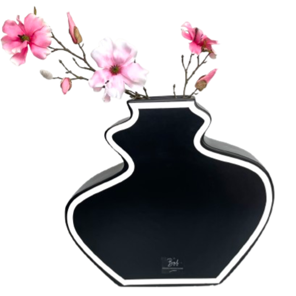 Zwart Witte Lijn Vaas - Bob