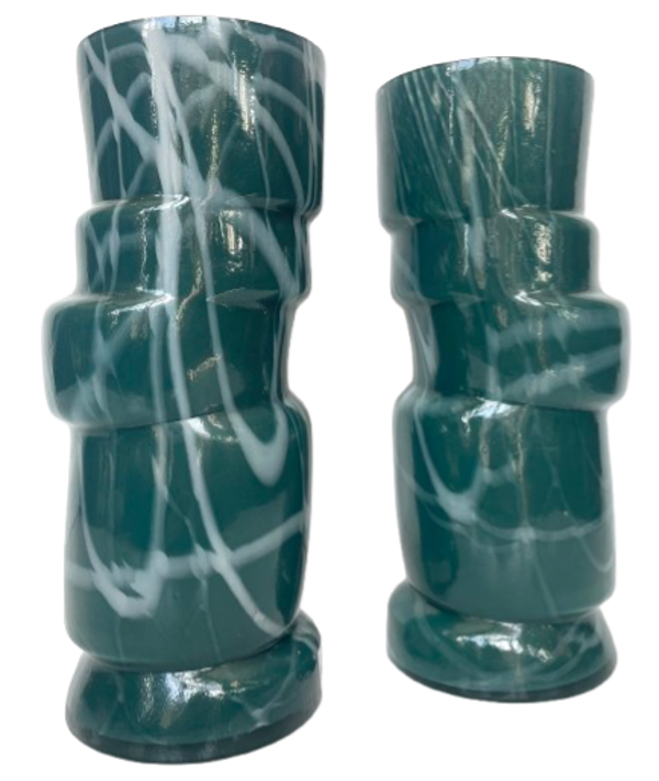 Vaas Stapel Glas Turquoise