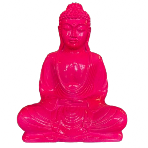 Boeddha Neon Roze Beeld