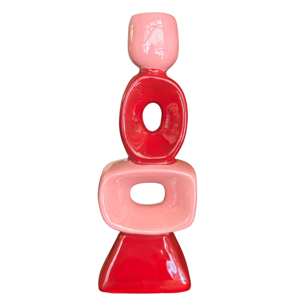 Rood/Roze Kandelaar Cirkels - Que Rico