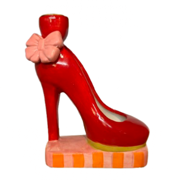 Hakkenschoen Rood Kandelaar - Mica