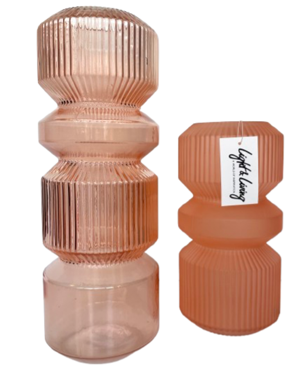 Vaas Glas Roze - Light & Living