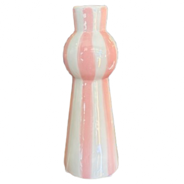Kandelaar Roze Wit Strepen - Homebound