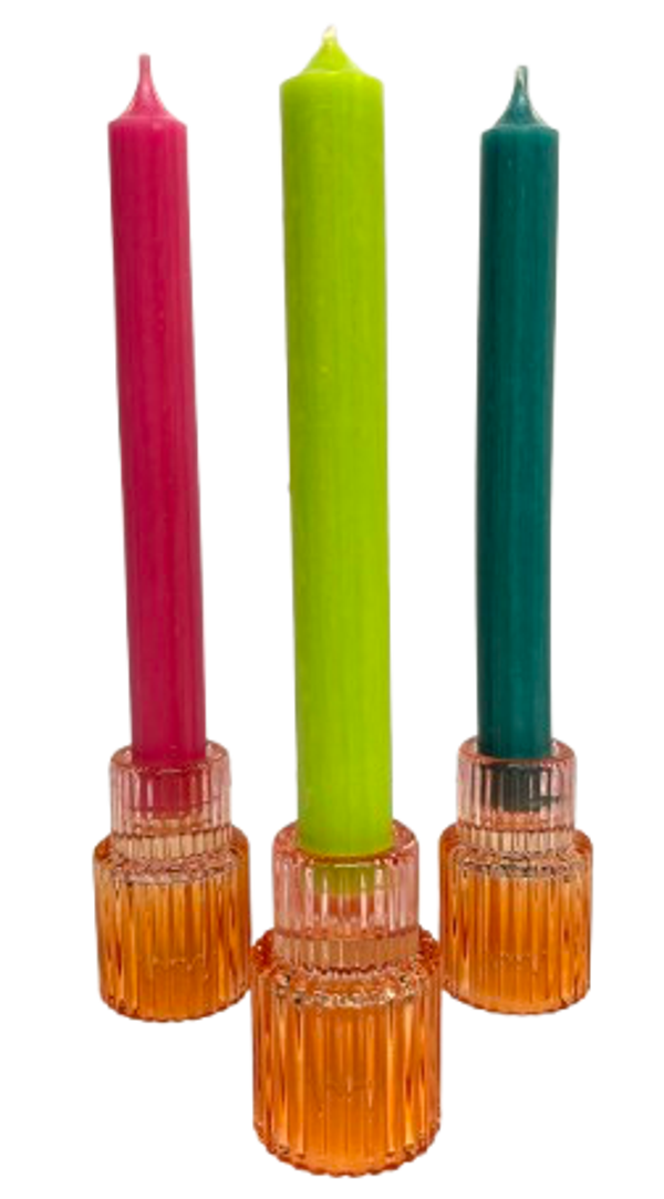 Kandelaar Roze/Oranje Overloop