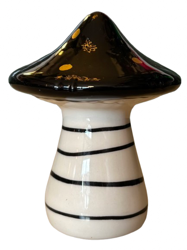 Paddenstoel Plat Zwart Beeld