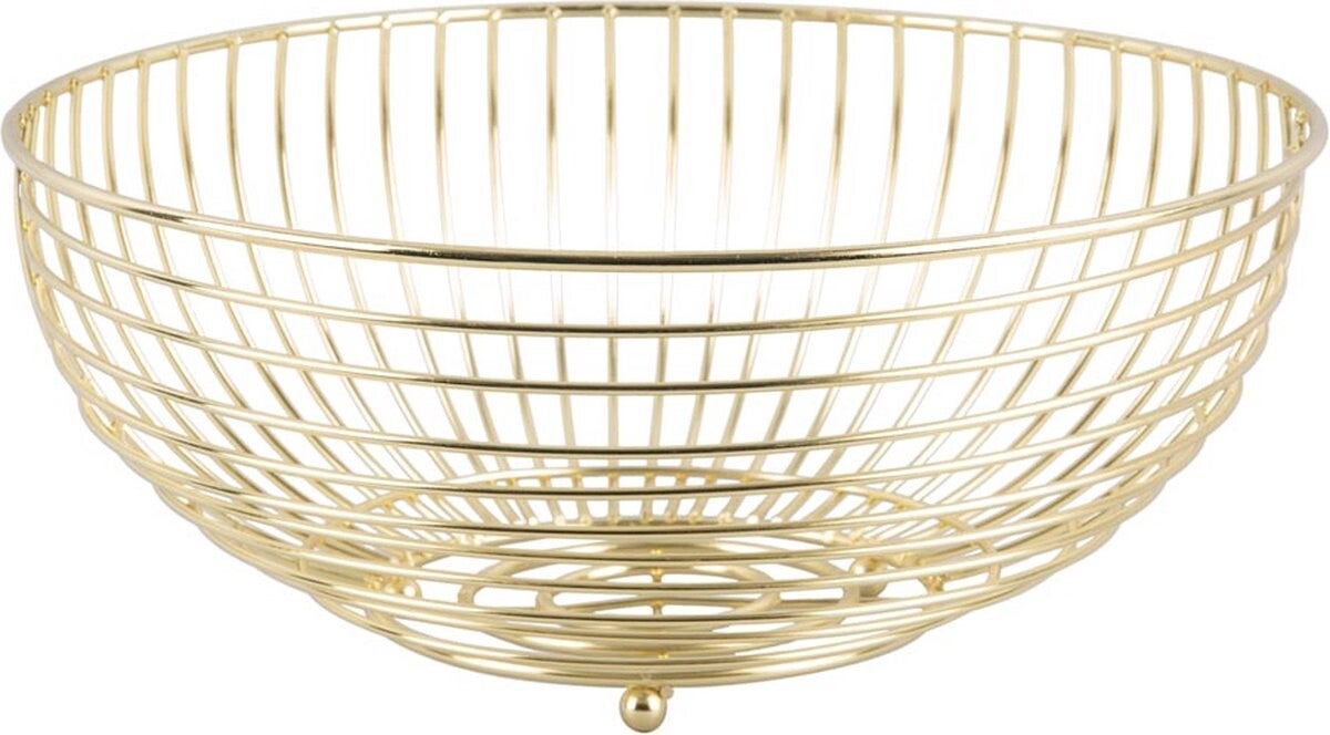 Fruitschaal Crossways - Goud - Ø28x13cm 314