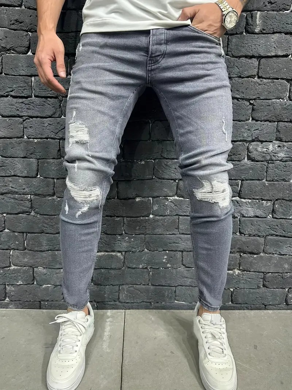 Heren Jeans Slim Fit Ripped