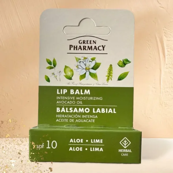 GREEN PHARMACY LIP BALM ALOE & LIME (SPF 10) – Huulivoide