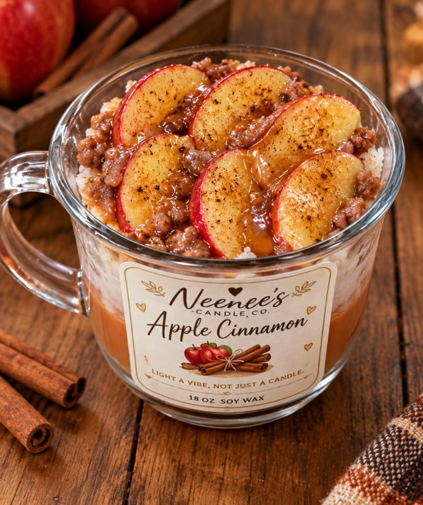🍎 Apple Cinnamon Pie Mug Candle 🍎