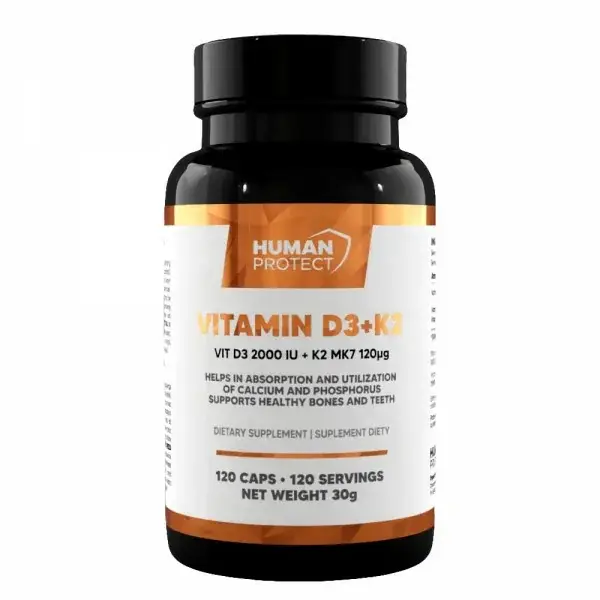 Human Protect - Vitamin D3+K2 - 120 caps