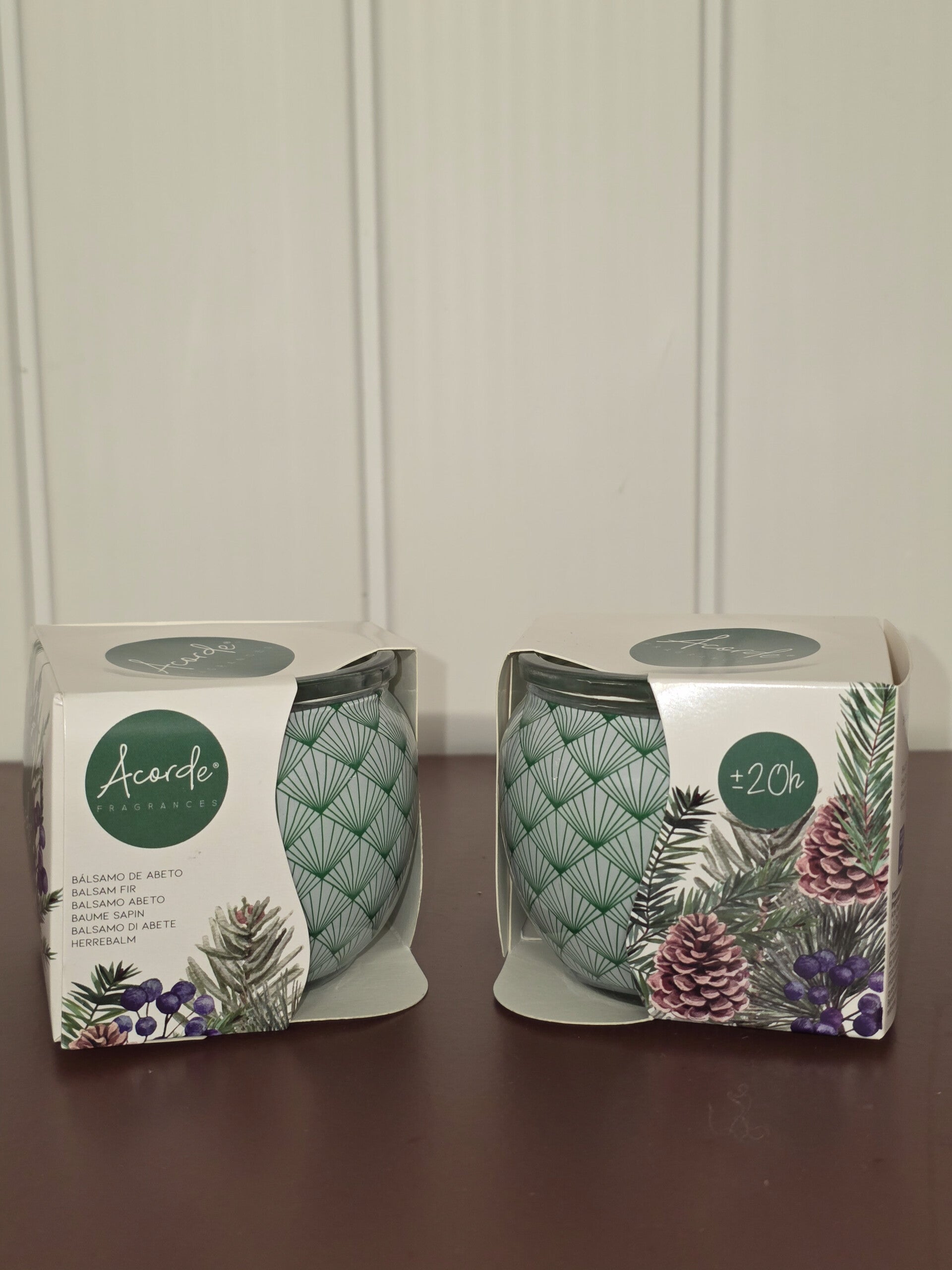 Bougie verre parfumee pin