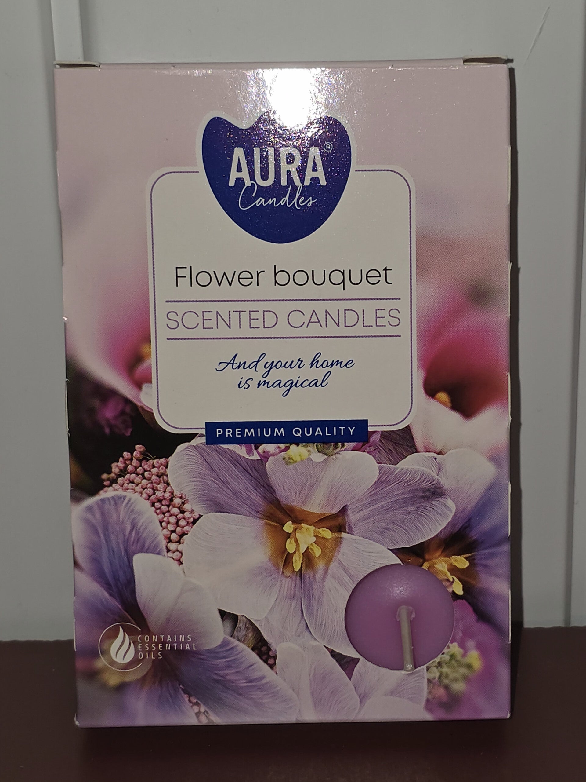 Bougie parfumée bouquet de fleurs