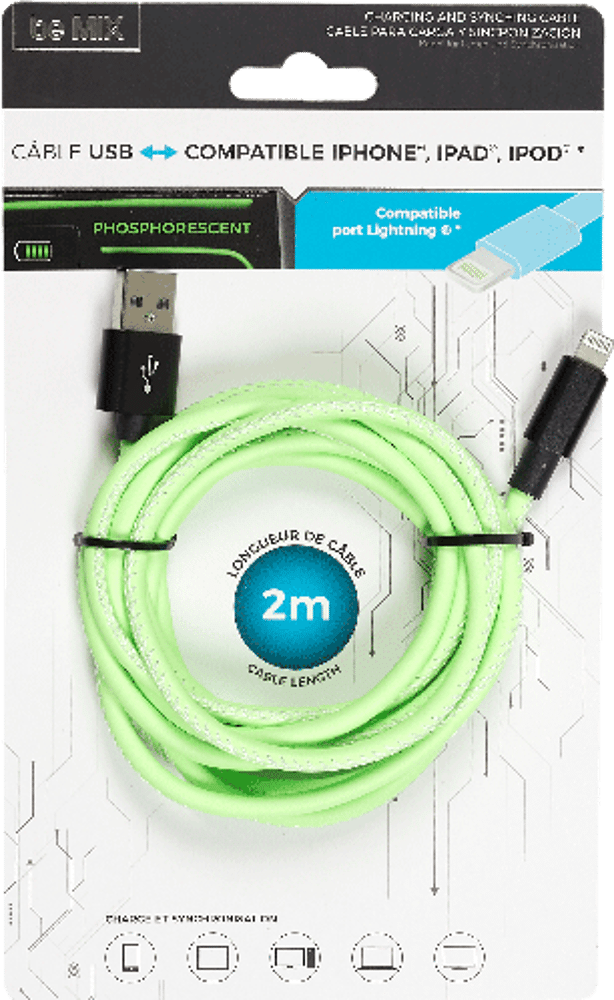 Chargeur rapide apple phosphorescent