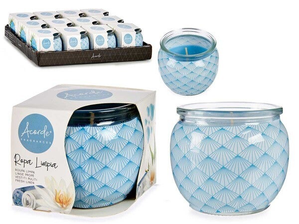 Bougie en verre parfumée linge frais