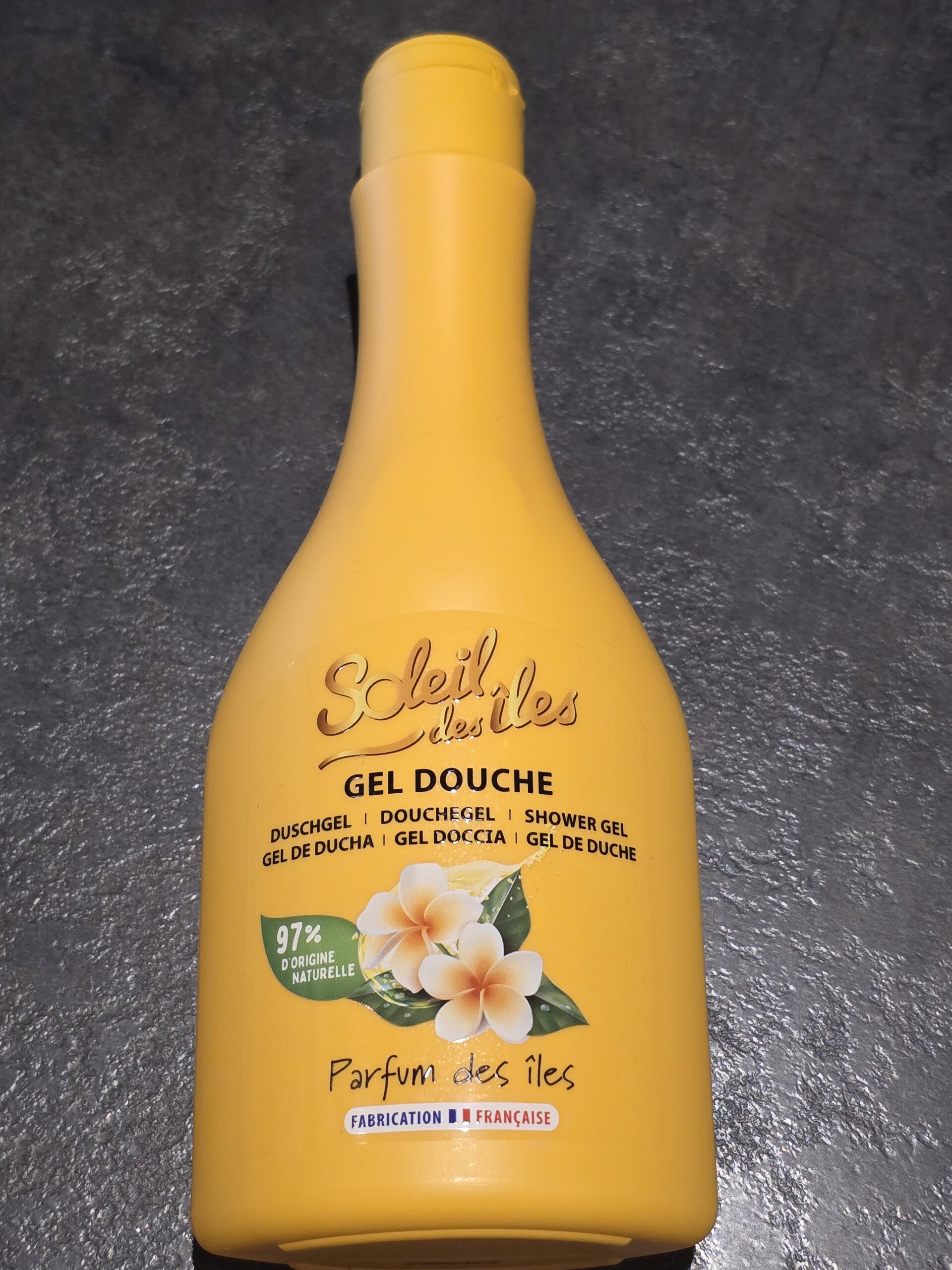 Soleil des îles gel douche jaune