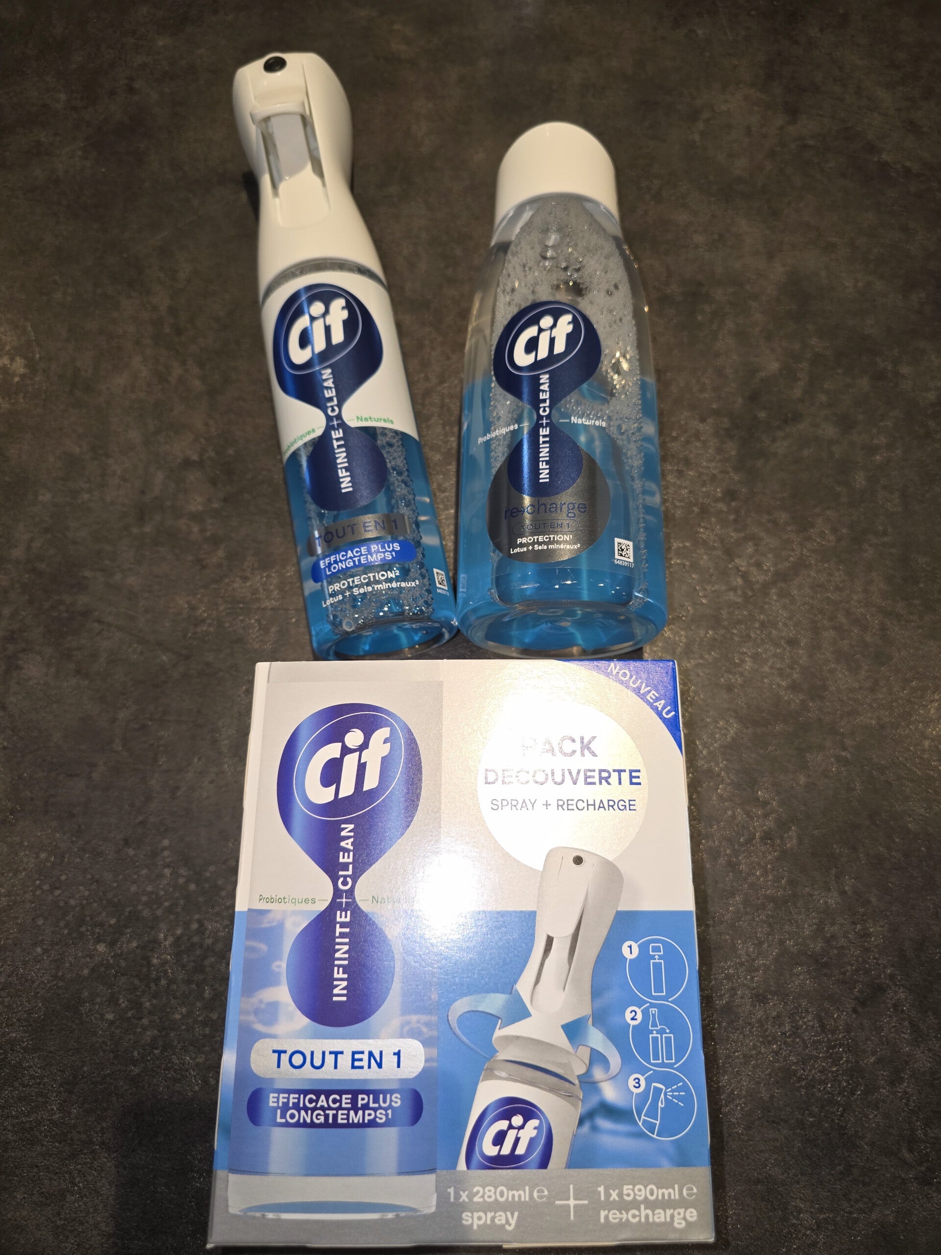 CIF Spray Nettoyant Tout en 1 - Multi-surfaces -