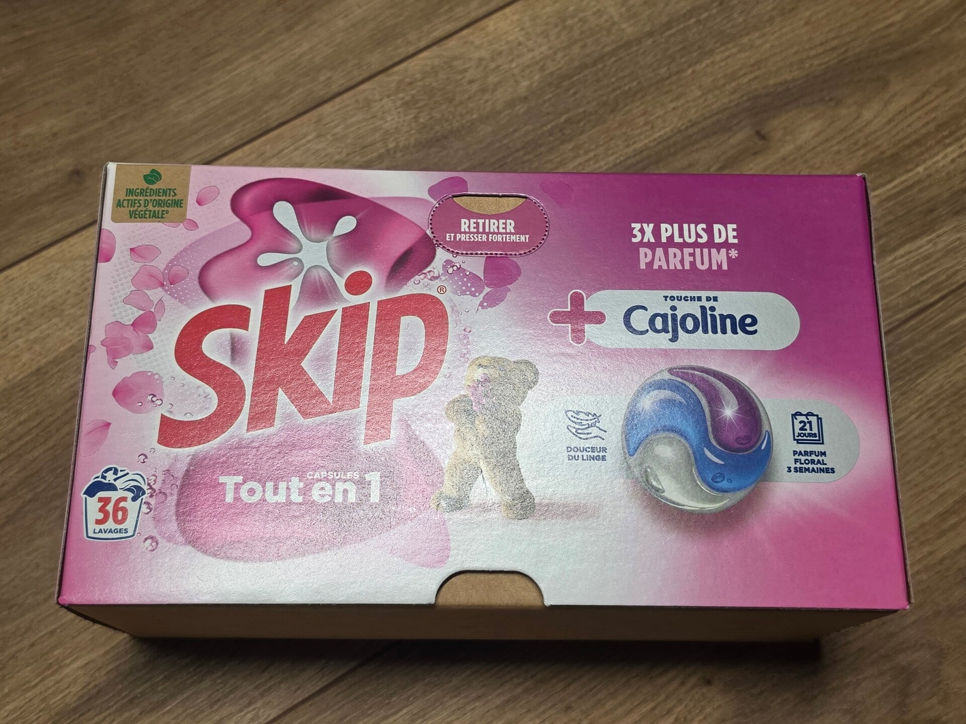 Lessive Skip pods rose