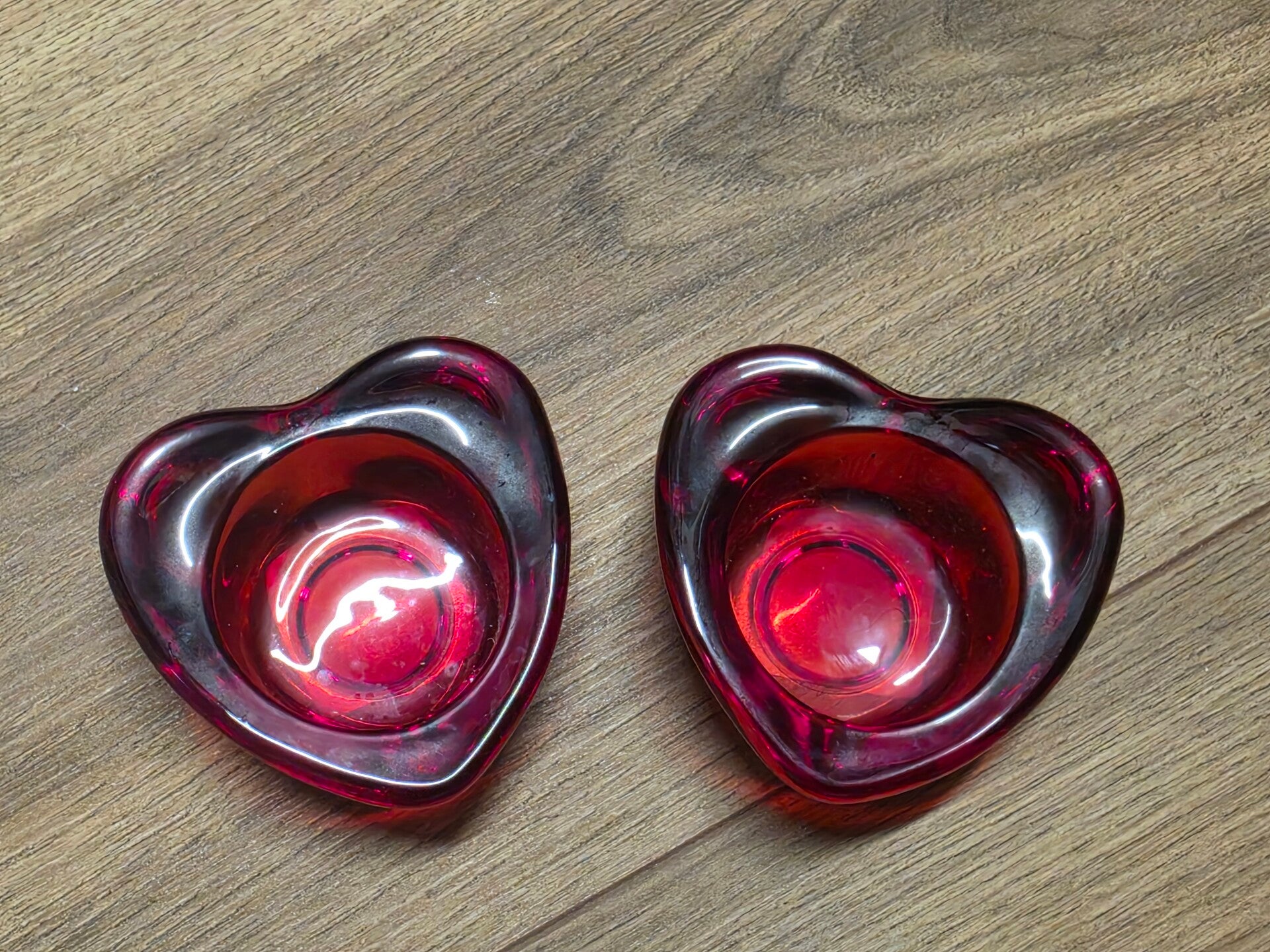 Coeur verre rouge
