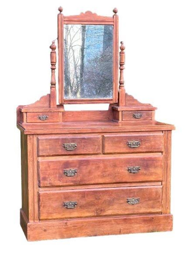 Art deco kaptafel met spiegel