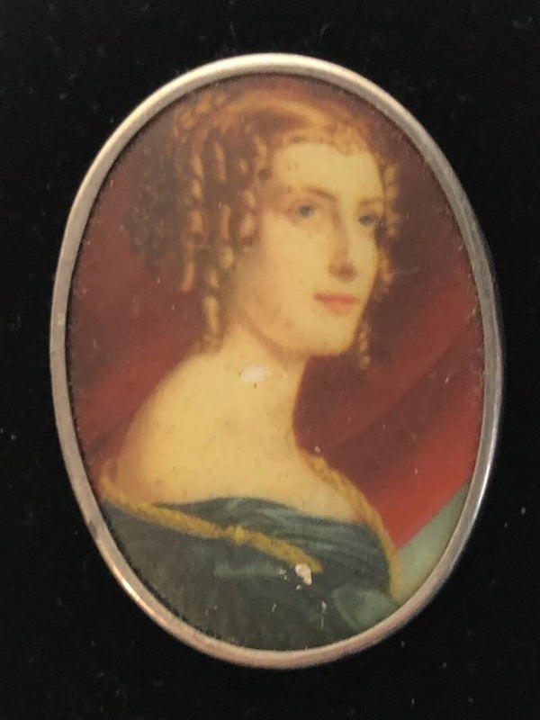 Antieke zilveren broche