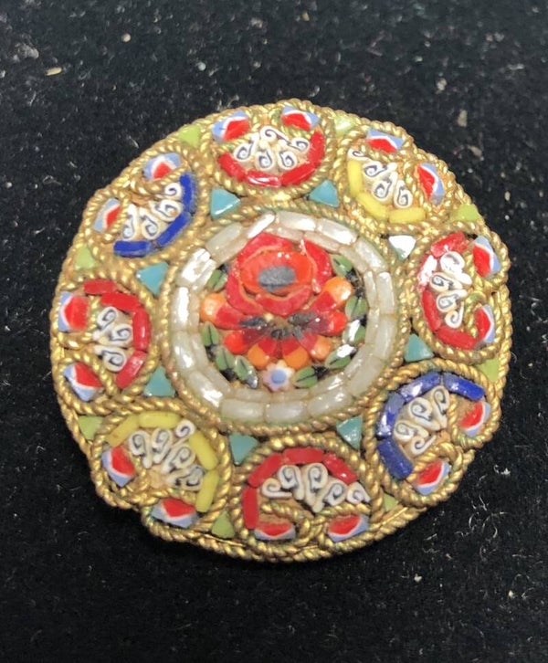 Micro mozaïken broche