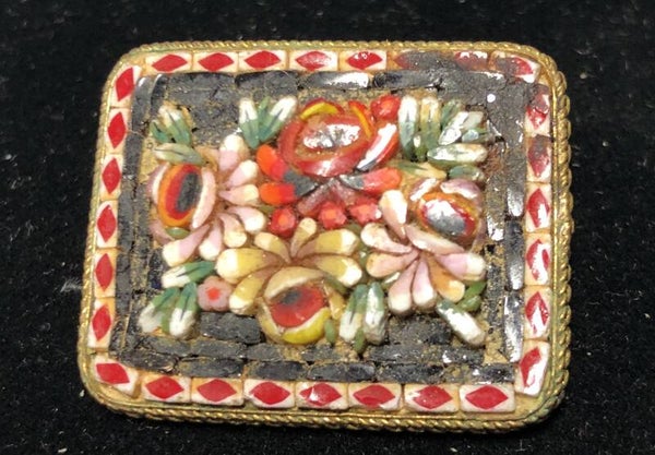 Italiaanse micro mozaïek broche