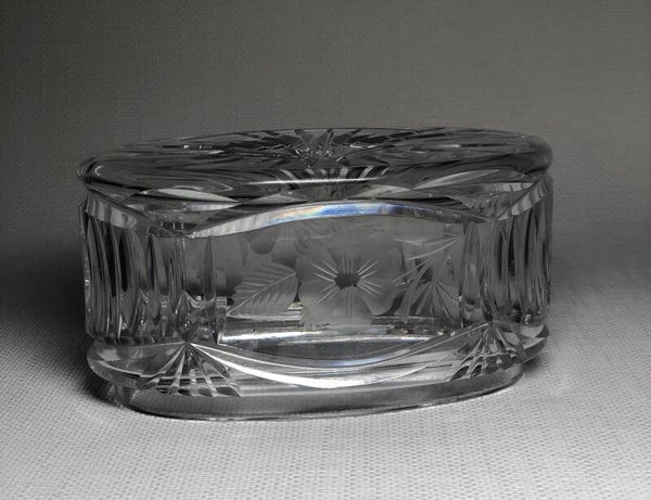 Geslepen kristallen juwelendoos