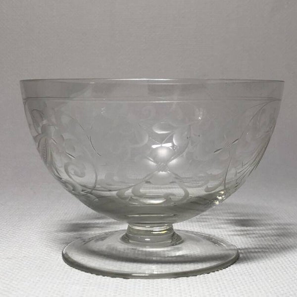 Kristallen bloem decoratie gegraveerde schaaltje