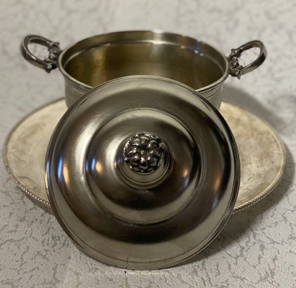 Franse verzilverde serveerschotel