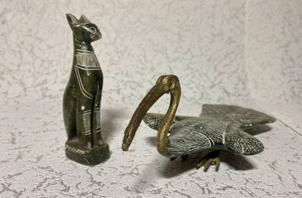 Egyptische beeldjes van speksteen