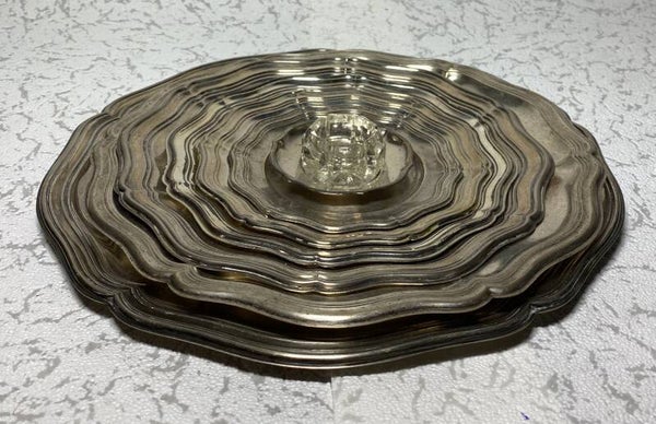 Antieke Ercuis verzilverde serveerschalen