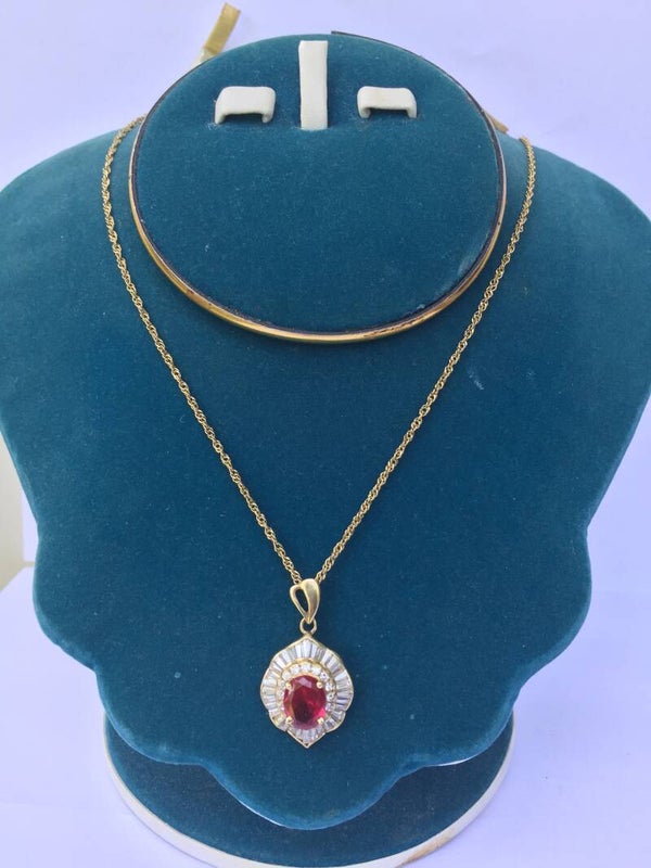 14k gouden collier en hanger