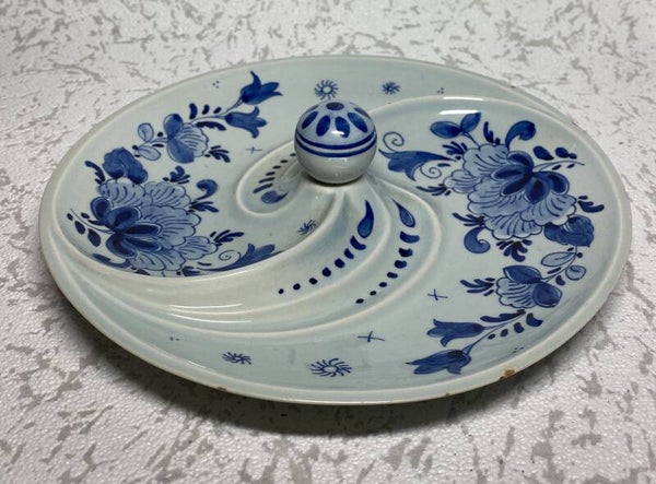 Delfts blauwe schaal met knop