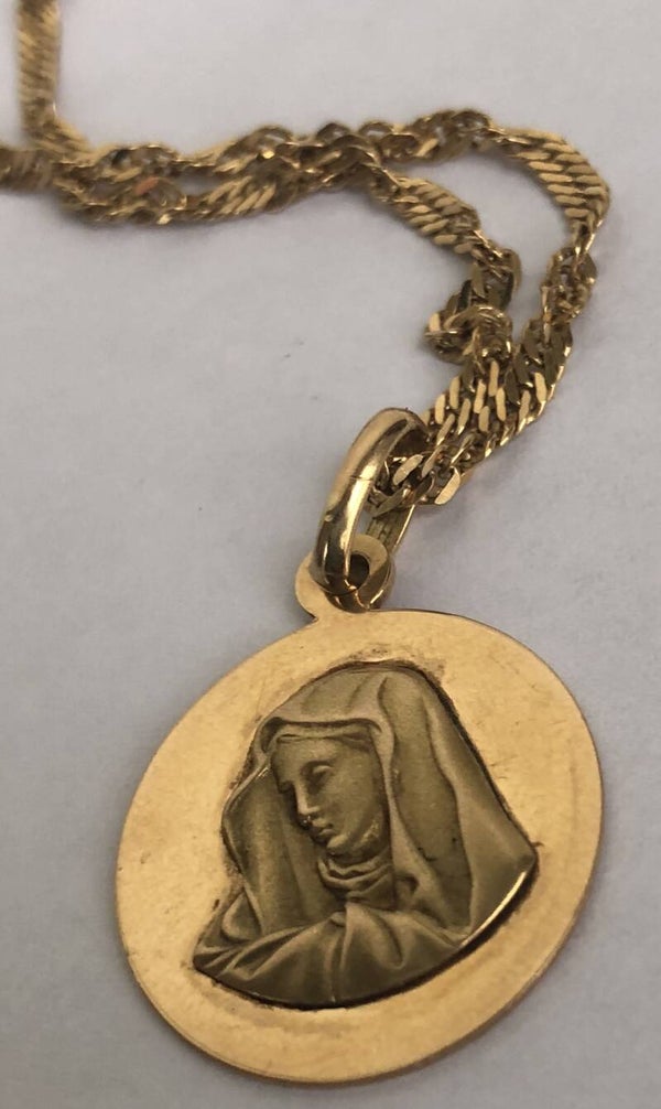 18karaat gouden halsketting met hanger (Maria)