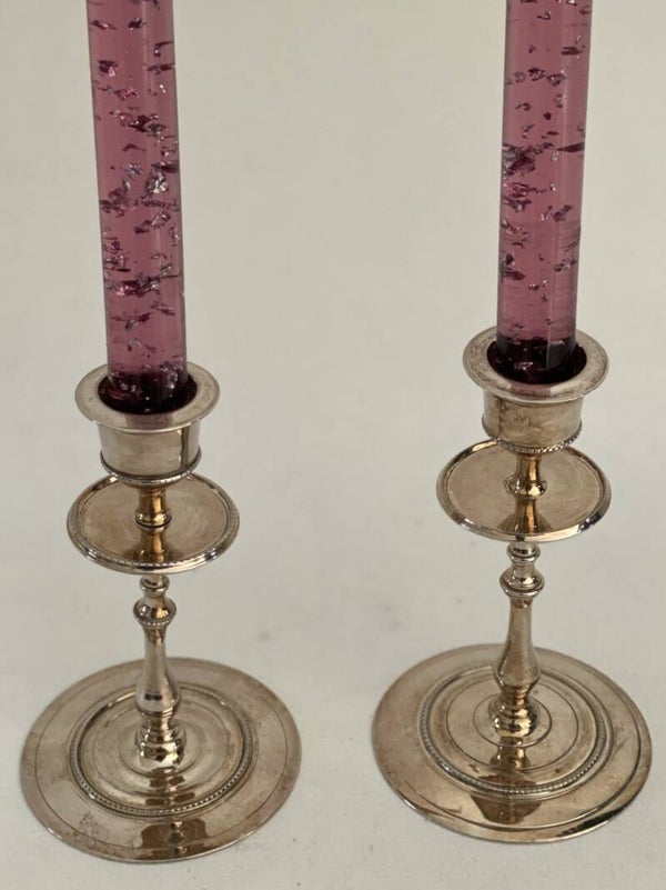 Verzilverde kandelaars 