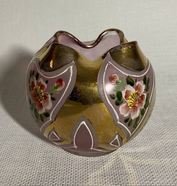 Glazen Art Nouveau Franse Legras "Iris" vaas