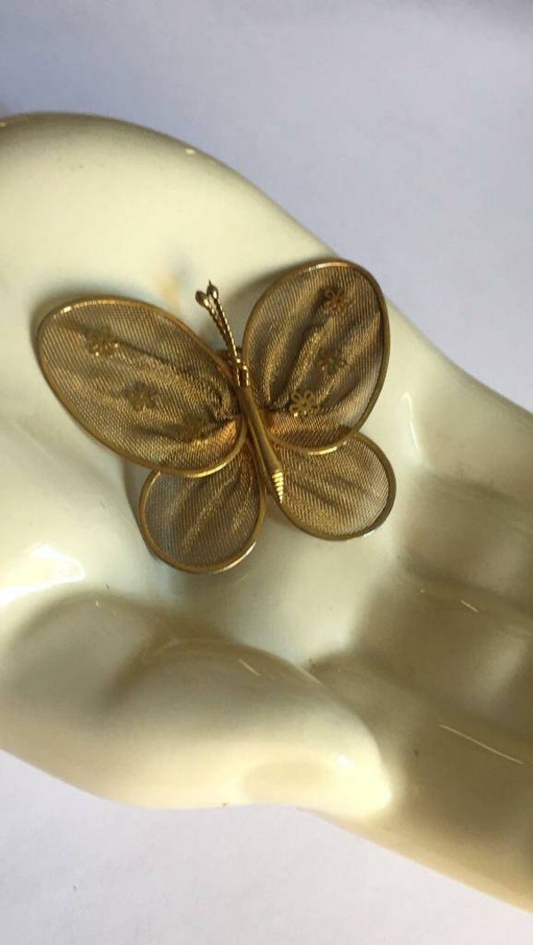 Vintage vlinder broche