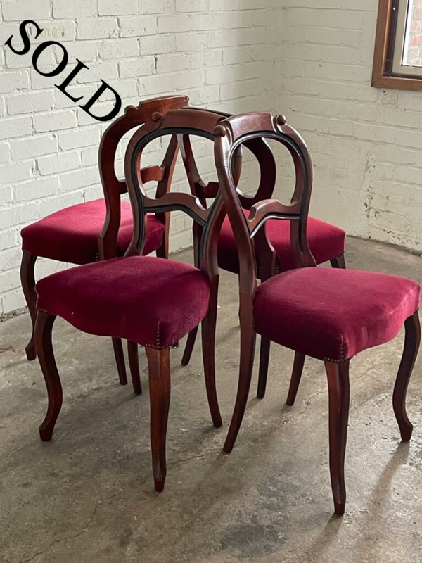 Set van 4 prachtige antiek dineerstoelen