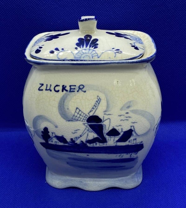 Delfts blauwe suiker voorraadbus